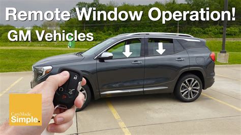 how to roll down windows with key fob gmc